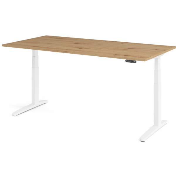 Schreibtisch XBHM 2E Asteiche/Weiß