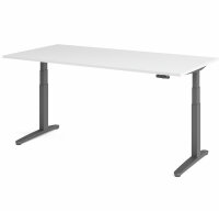 Schreibtisch XBHM 2E Weiß/Graphit