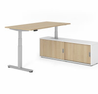 Schreibtischkombi XDSM16 mit Sideboard 1751S