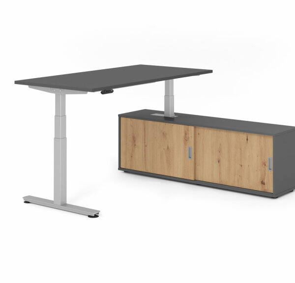 Schreibtischkombi XDSM16 mit Sideboard 1751S