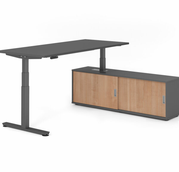 Schreibtischkombi XDSM19 mit Sideboard 1751S