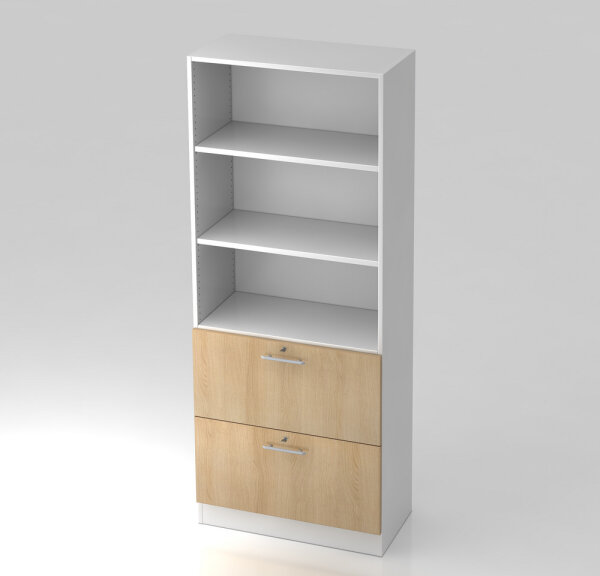 Registr.Schrank 7300 RE weiß/Eiche