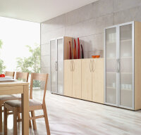 Schrank Flügeltürenschrank Glas 4 80cm