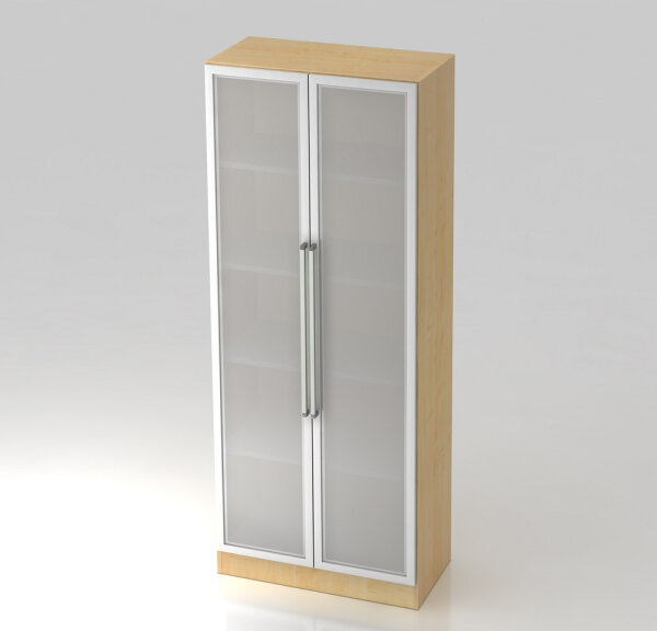 Schrank Flügeltürenschrank Glas 7 80cm