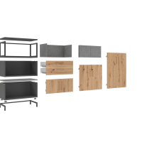 Schrank Metallrahmen FW 80cm