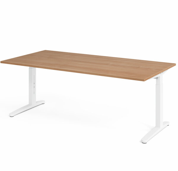 Schreibtisch XB2E Nussbaum/Weiß