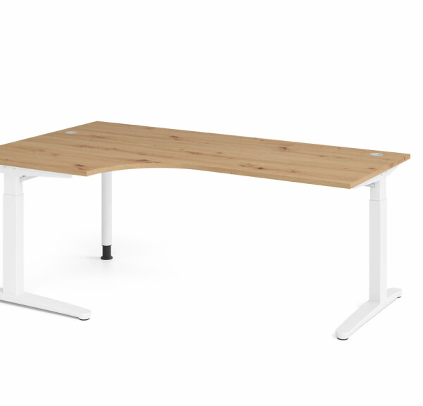 Schreibtisch XB82 Asteiche/Weiß